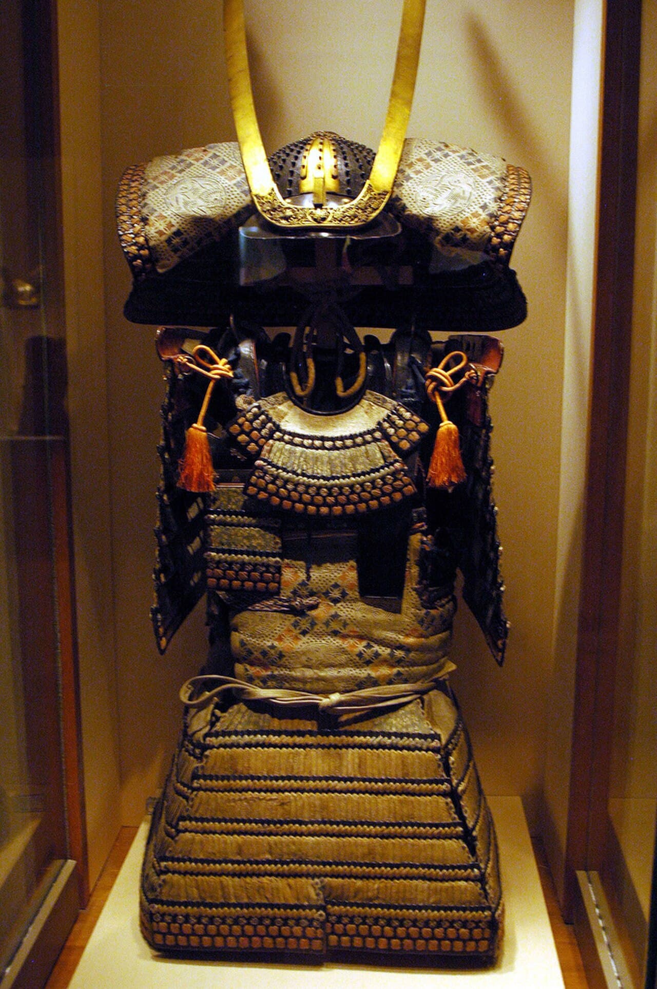 展示された日本の大鎧(甲冑)